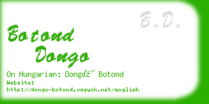 botond dongo business card